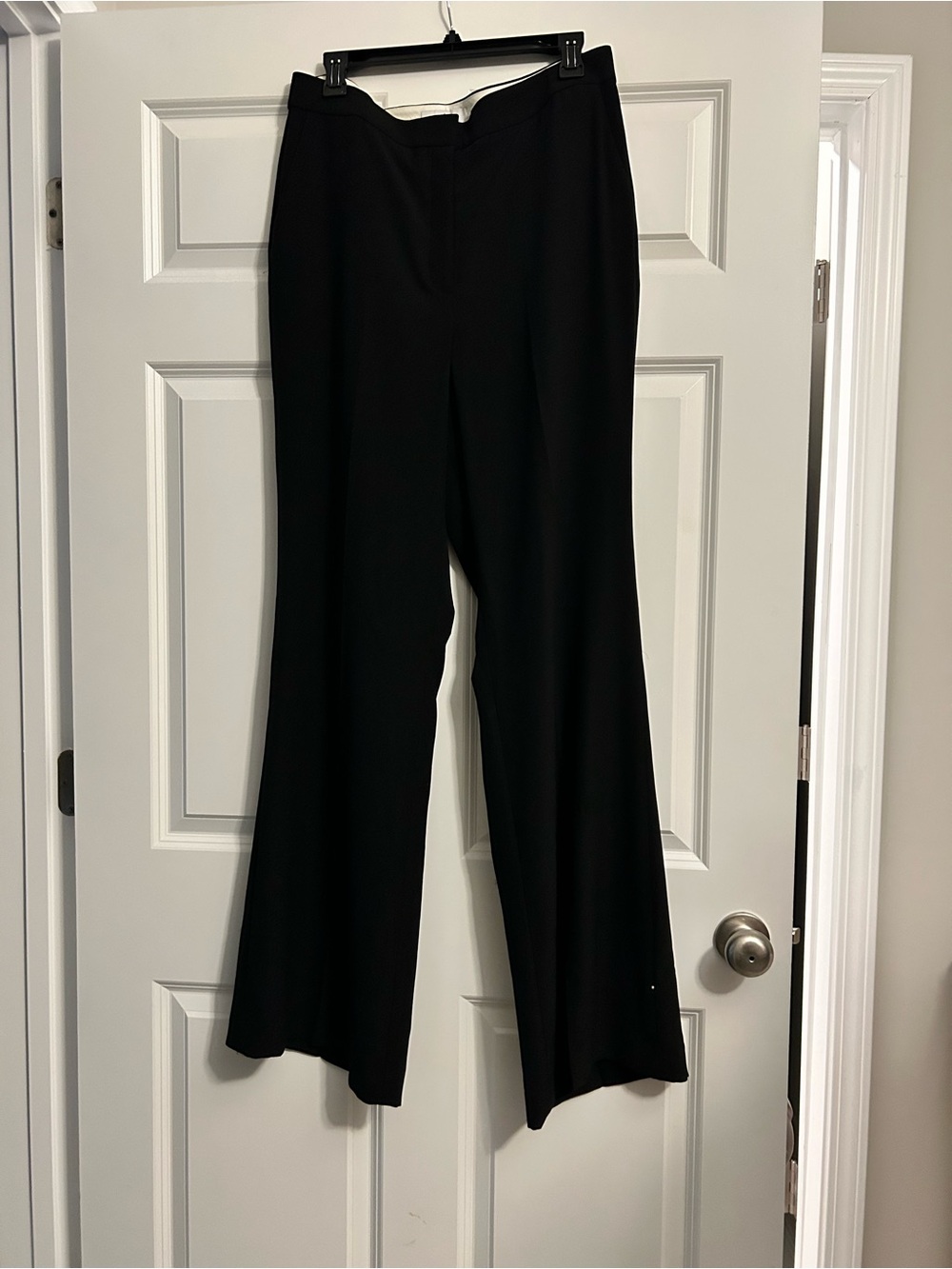 Pearl Black Wide-Leg Dress Pants